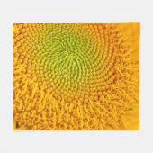 Großes gelbes Sonnenblumenmittelbild Fleecedecke (Vorderseite (Horizontal))