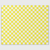 Großes gelbes und weißes Karo-Verpackungs-Papier Geschenkpapier (Flach)