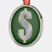 Großes Geld Silbernes Ornament (Links)