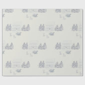 Großes gemütliches New England Weihnachtshaus Geschenkpapier (Flach)