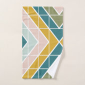 Grosses geometrisches Muster in Pastellertönen Badhandtuch Set (Handtuch)