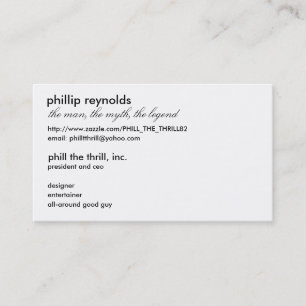 Großes Geschäft Visitenkarte