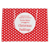 Großes Geschenk des roten weißen Backens des Große Geschenktüte (Vorderseite)