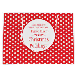 Großes Geschenk des roten weißen Backens des Große Geschenktüte