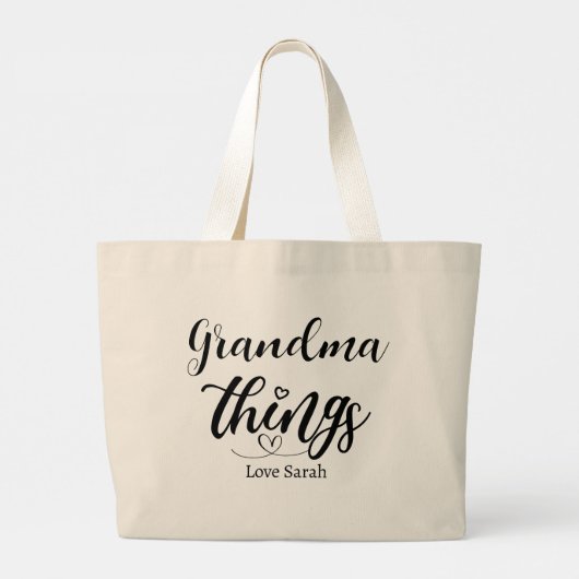 Großes Geschenk von Großkindern Jumbo Stoffbeutel (Rückseite)