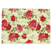 Großes Geschenktücher - Rote Rosen drucken Große Geschenktüte (Rückseite)