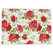Großes Geschenktücher - Rote Rosen drucken Große Geschenktüte (Rückseite)
