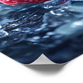 Grosses Glas mit erfrischenden Getränken Poster (Ecke)