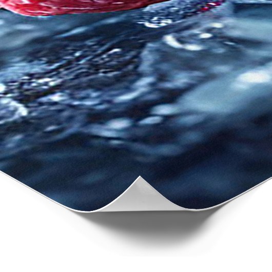 Grosses Glas mit erfrischenden Getränken Poster (Ecke)