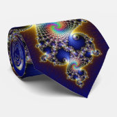 Großes Glitzer-Fraktal Krawatte (Gerollt)