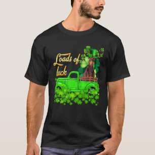 Großes Glück Lastwagen Dobermann St. Patrick's Day T-Shirt