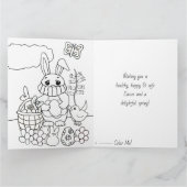 Grosses glückliches Ostern, maßgeschneidertes Sonn Karte (Innenseite)