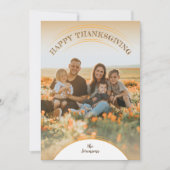 Großes Glückwunsch Thanksgiving-Fotokarte Karte (Vorderseite)