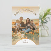 Großes Glückwunsch Thanksgiving-Fotokarte Karte (Stehend Vorderseite)