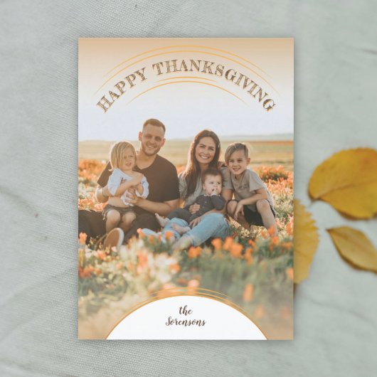 Großes Glückwunsch Thanksgiving-Fotokarte Karte