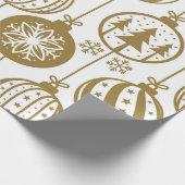 Grosses Gold-Ornament Weihnachtswrapping Papier Geschenkpapier (Ecke)