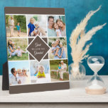 Großes Grandad Wir Liebe Sie 8 Foto Collage Brown Fotoplatte<br><div class="desc">Stilvolle Foto-Plakette für Ihre Urgroßmutter. Laden Sie 8 Ihrer Lieblings-Fotos hoch und diese werden in quadratischem / instagram Format in einer einfachen Grid-Stil Foto-Collage angezeigt. Die Formulierung in der Mitte lautet "Große Großmutter .. wir Liebe Sie". Es hat eine einfache,  braune und weiße Farbpalette.</div>