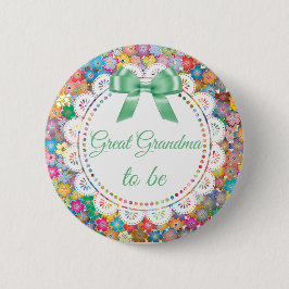 Großes Grandma als Blumenbaby-Showknopf Button