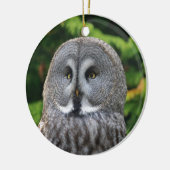 Großes Grau-Eule Keramik Ornament (Links)