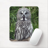 Großes Grau-Eule Mousepad (Mit Mouse)