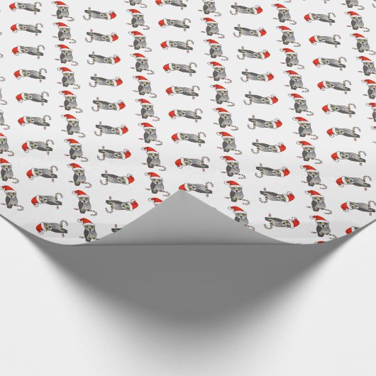 Großes Grau-Eule Sankt Geschenkpapier (Ecke)