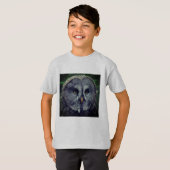 Großes Grau-Eule T-Shirt (Vorne ganz)