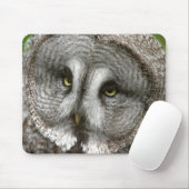 Großes Grau-Eulen-Mausunterlage Mousepad (Mit Mouse)