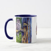 Großes Grau-Eulen-Tasse Tasse (Links)