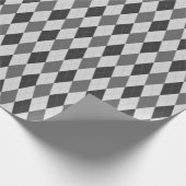 Grosses graues Raute Wrapping Paper Geschenkpapier (Ecke)