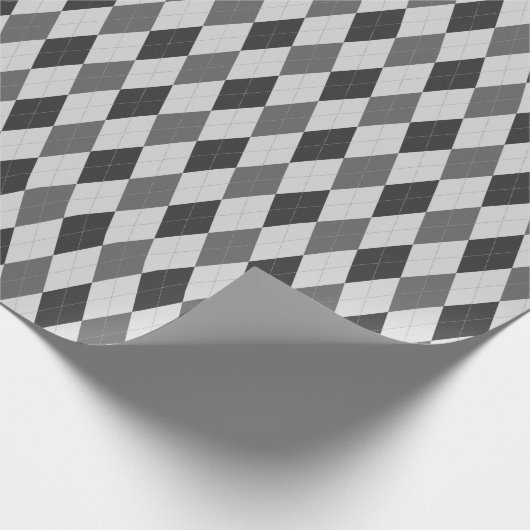 Grosses graues Raute Wrapping Paper Geschenkpapier (Ecke)