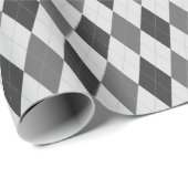 Grosses graues Raute Wrapping Paper Geschenkpapier (Rolleneckpunkt)