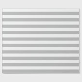Großes Graues und Weiß Stripes Packpapier (Flach)