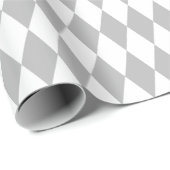 Grosses graues und weißes Harlequin-Umschlagpapier Geschenkpapier (Rolleneckpunkt)