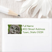 Großes Grauwulst-Rücksendeadresse-Postetikett (Insitu)