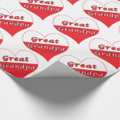 Großes Großvater-Polnisch-Herz Geschenkpapier (Ecke)
