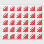 Großes Großvater-Polnisch-Herz Geschenkpapier (Flach)