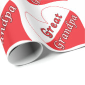 Großes Großvater-Polnisch-Herz Geschenkpapier (Rolleneckpunkt)