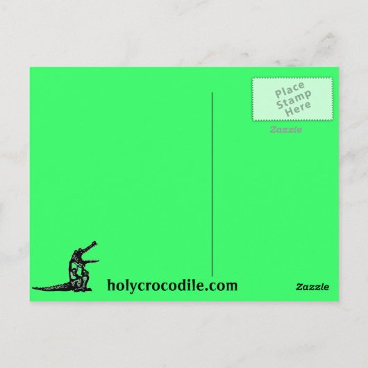 großes Grün Postkarte (Rückseite)