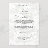 Großes grünes Blumenhochzeitsprogramm Programm (Vorderseite)