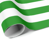 Großes Grünes und Weiß Stripes Packpapier (Rolleneckpunkt)