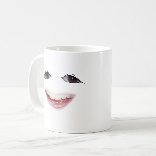 Großes gruseliges Lächeln für dich! Kaffeetasse (Vorderseite Links)