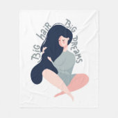 Großes Haar-große Träume Fleecedecke (Vorderseite)