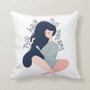 Großes Haar-große Träume Kissen