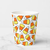 Grosses Halloween-Gelb-Orange und Weißkernmehl Pappbecher (Vorderseite)