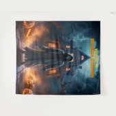 Grosses Halloween-Ghoul-Hängekugel Wandteppich (Vorderseite (Horizontal))