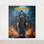 Grosses Halloween-Ghoul-Hängekugel Wandteppich (Vorderseite)