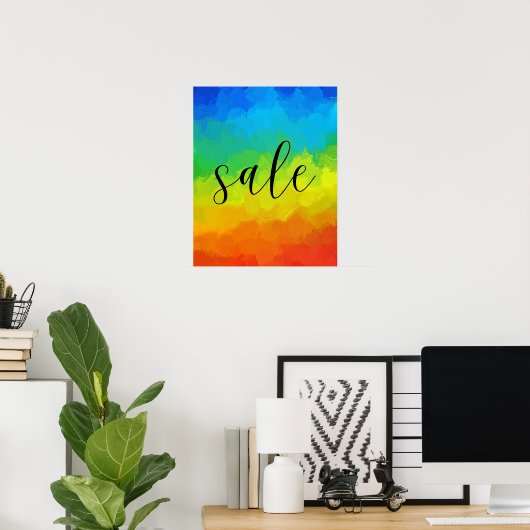 Grosses Handelsschild, farbenfroher Einzelhandelsv Poster (Heimbüro)