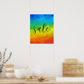 Grosses Handelsschild, farbenfroher Einzelhandelsv Poster (Küche)