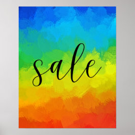 Grosses Handelsschild, farbenfroher Einzelhandelsv Poster