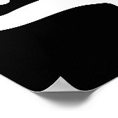 Grosses Handelszeichen, 18x24 Schwarz und Weiß Ver Poster (Ecke)